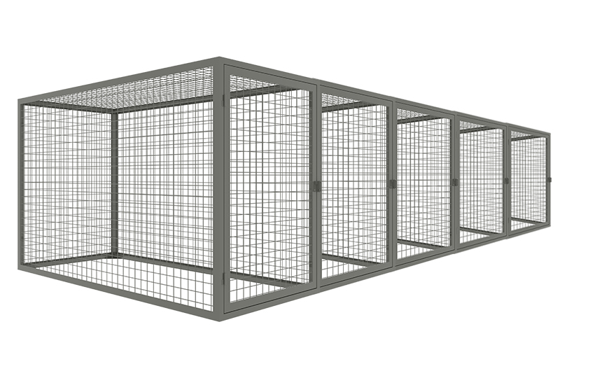 metal mesh horizontal bike lockers