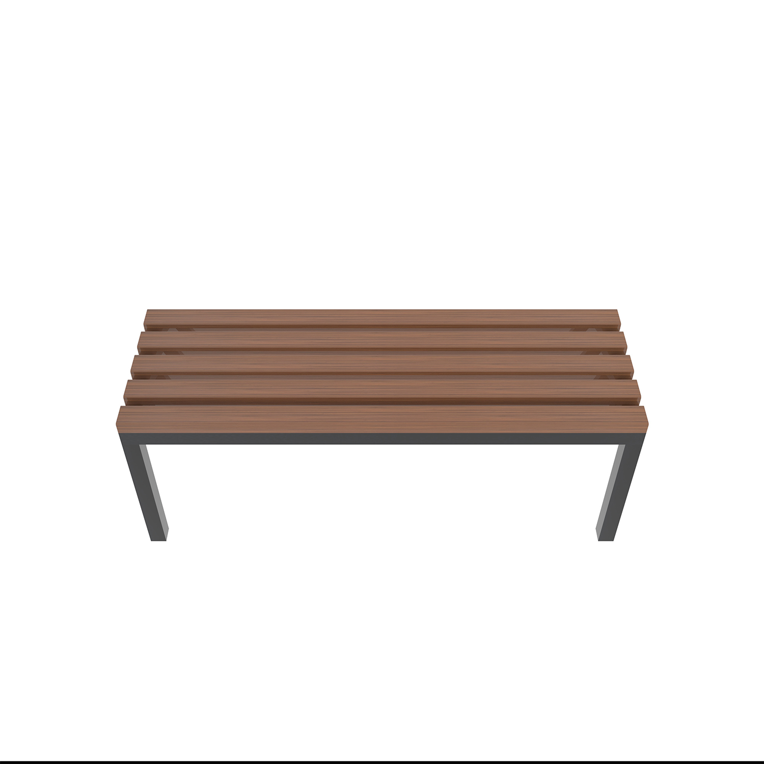 SFS Metal Locker Room Benches With Plastic Wooden Seating Top in Grey SFS-LB-004