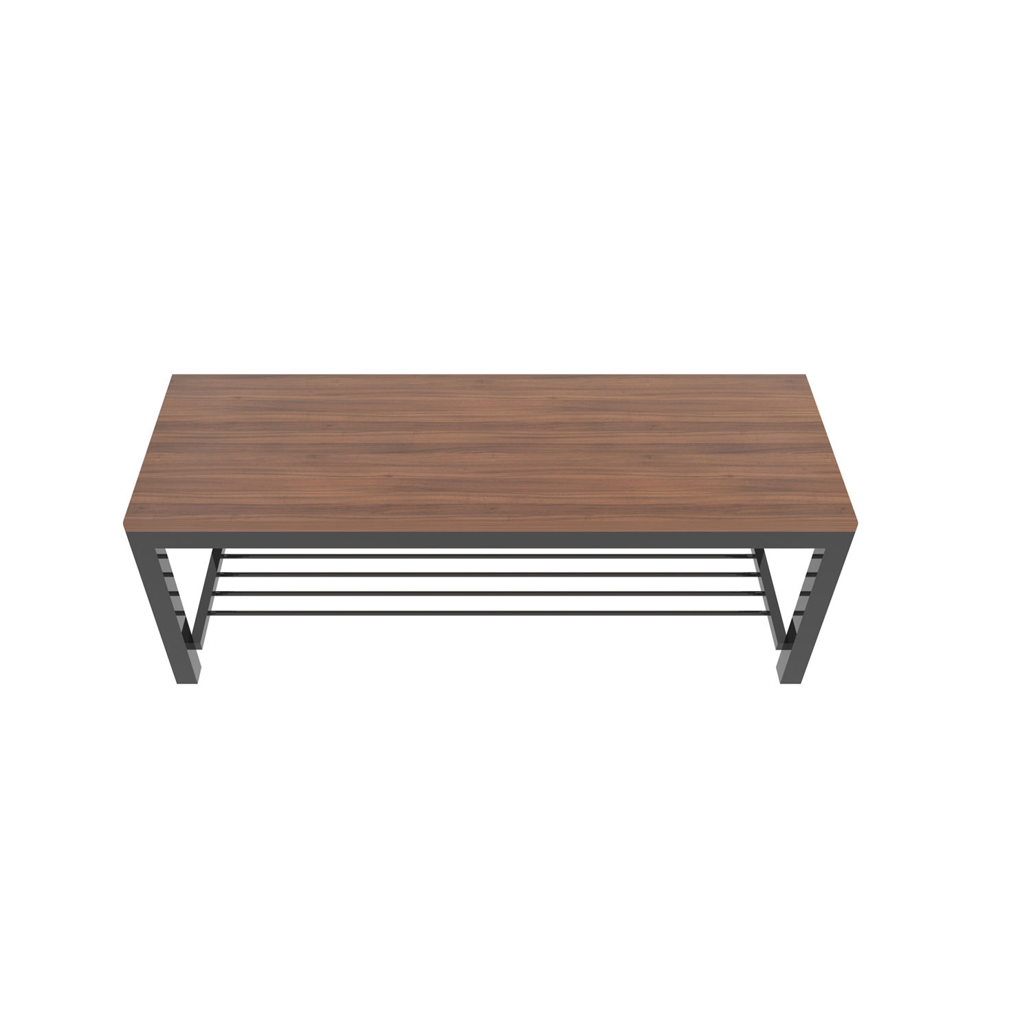 SFS Metal Locker Room Benches With Triamine Plate Seating Top and Shoes Self in Grey SFS-LB-007