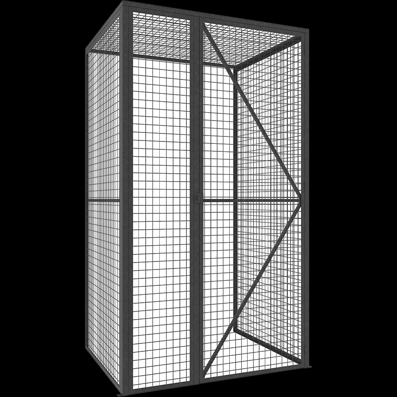 Wire mesh cage lockers