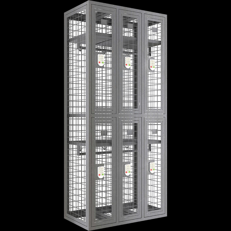 Steel wire mesh changing room storage locker with digital lock