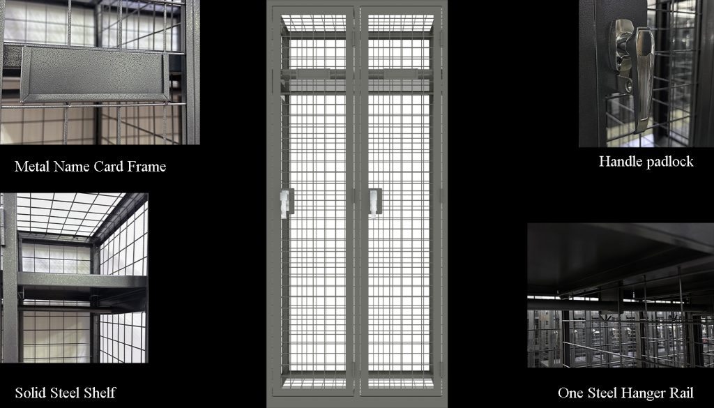 Mesh storage lockers