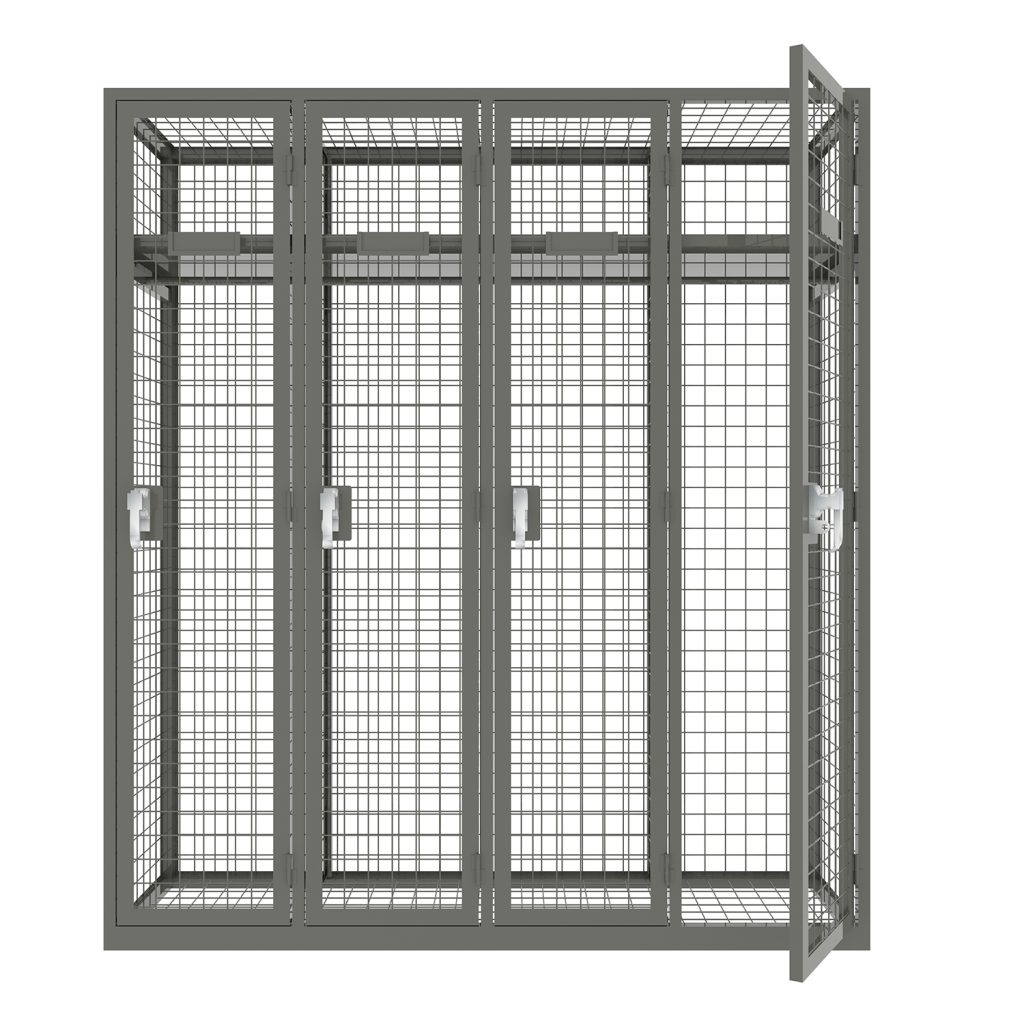 Metal Wardrobe locker in wire mesh structure