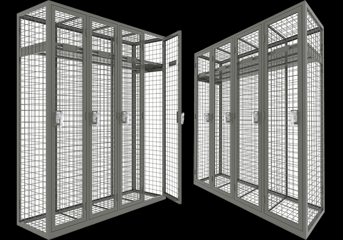 Metal wire mesh storage locker wardrobe locker