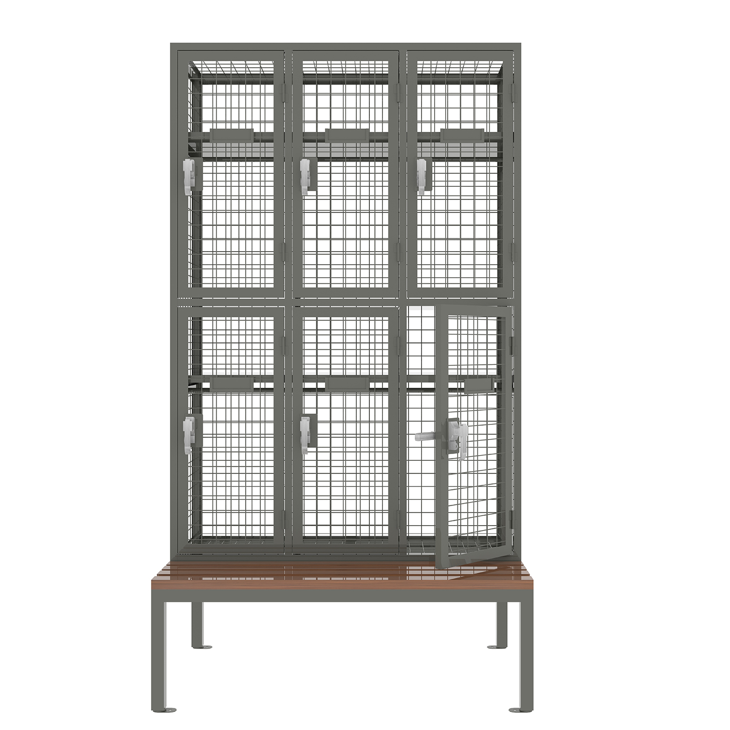 Metal 6 compartments wardrobe cupboard storage lockers