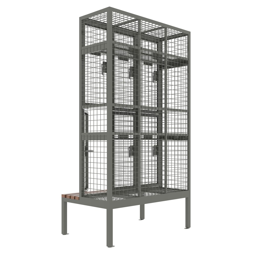 Metal 6 compartments wardrobe cupboard storage lockers