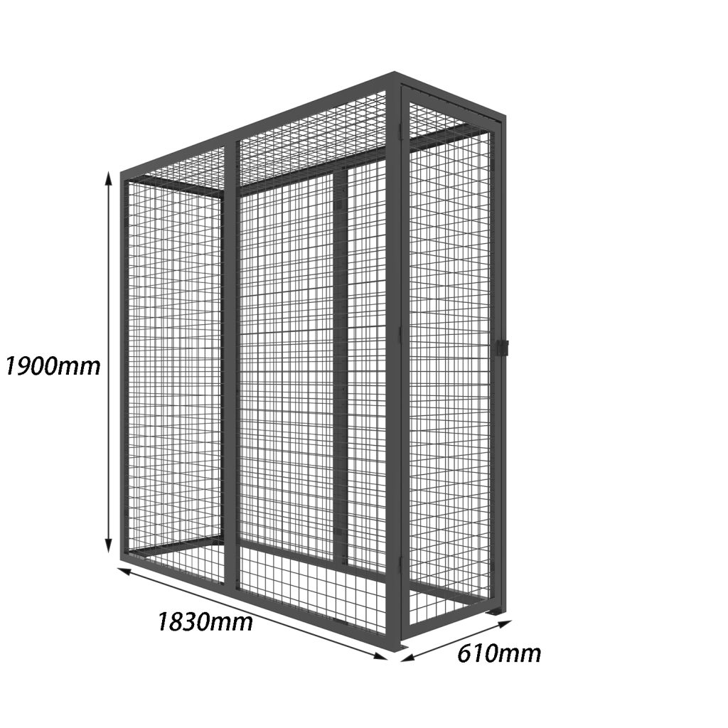 SFS Mesh Horizontal Bicycle Locker Grey Color Safety Mesh Locker For Bikes On Sale SFS-010