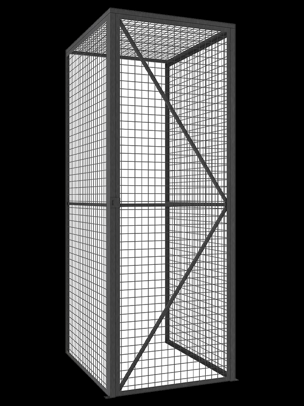 metal mesh bulk storage cage locker