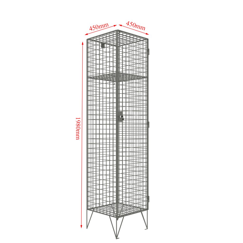 stainless steel mesh locker for single person