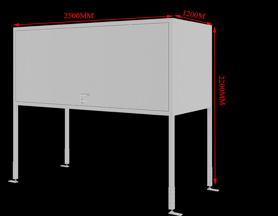 metal garage locker size