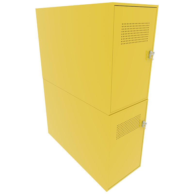 secure out bike storage locker,double tier with handle lock