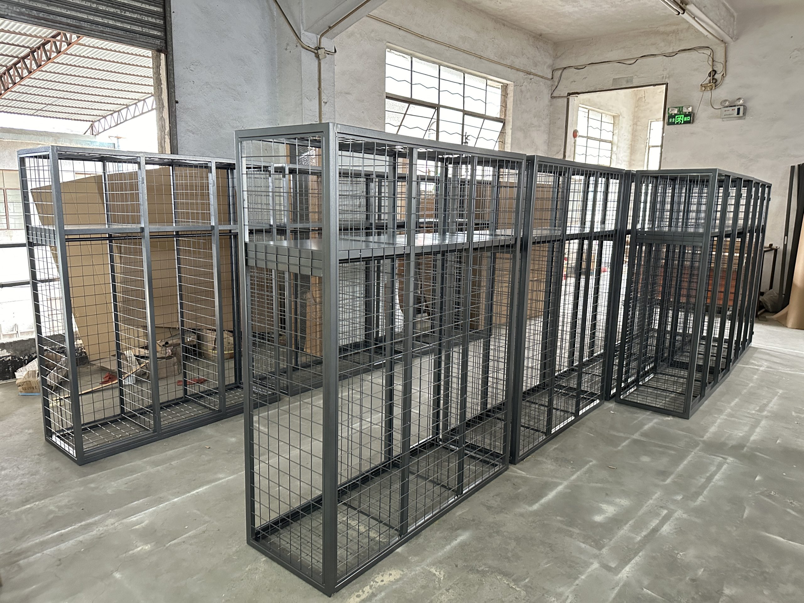 mesh locker with bench for personal goods