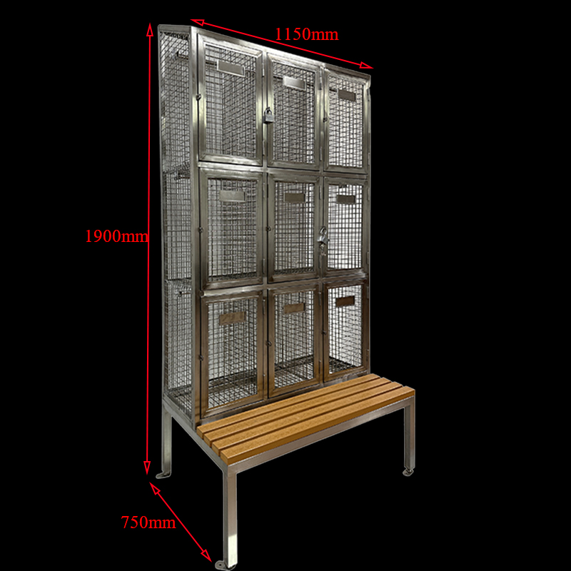 Stainless steel storage locker with stand