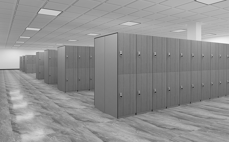 Compact materials are hard, waterproof and fireproof, so lockers made of this material are widely used in life.