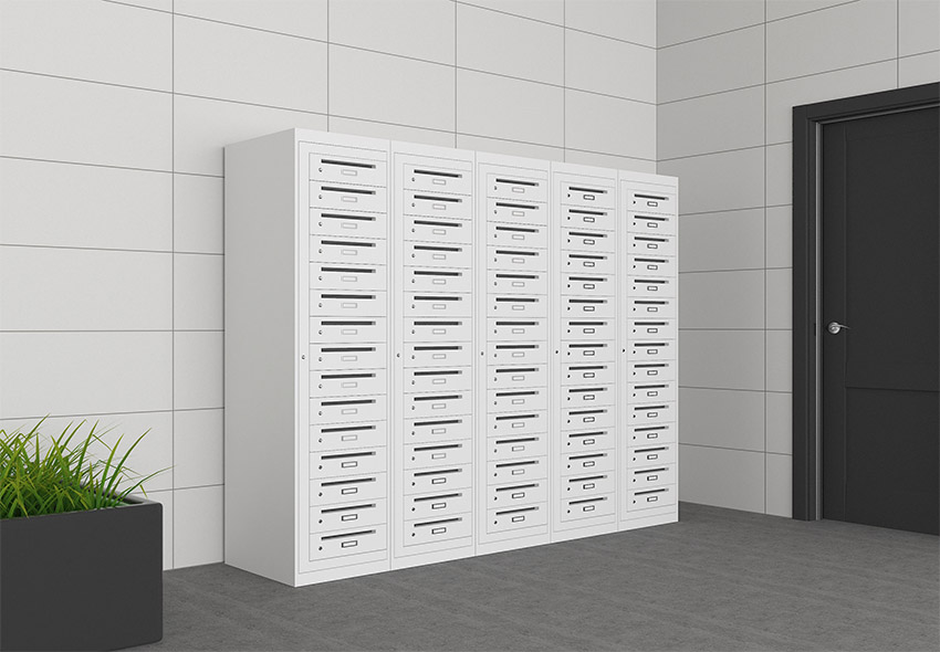 Post locker is a place to storage newspaper and letters. Recipients can receive their letters any time.