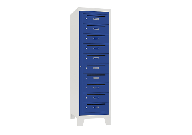 This letter cabinet is made of high-quality stainless steel as the raw material, and the surface is coated with powder coating. The size is H1800 * W400 * D500