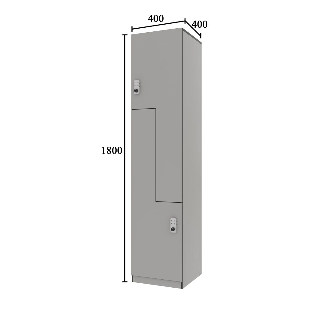 Single column phenolic storage lockers for gym