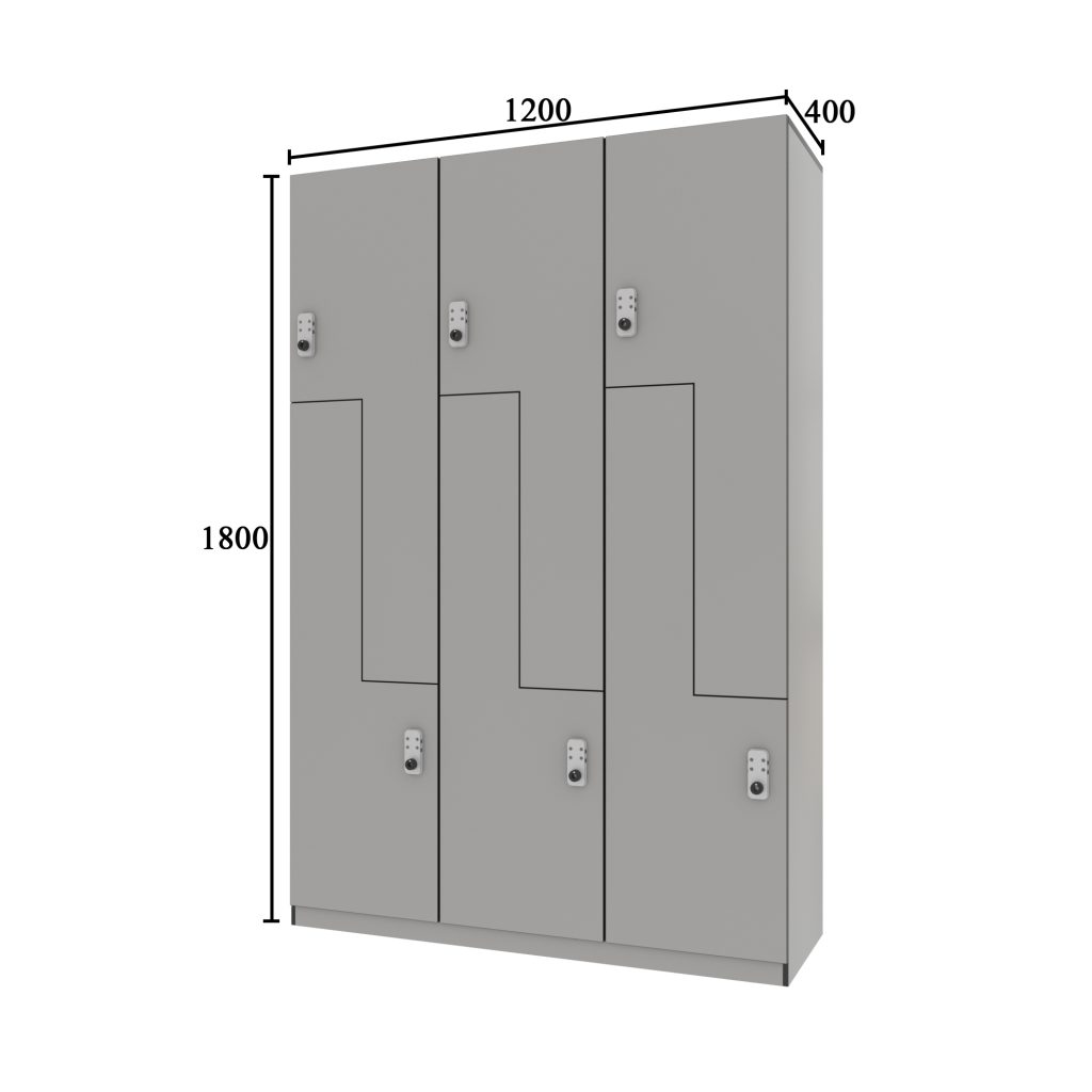 Phenolic lockers in Z shape door,HPL storage lockers