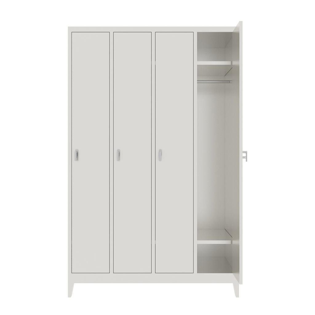 Metal Wardrobe Locker for Storage Clothes with Four Doors