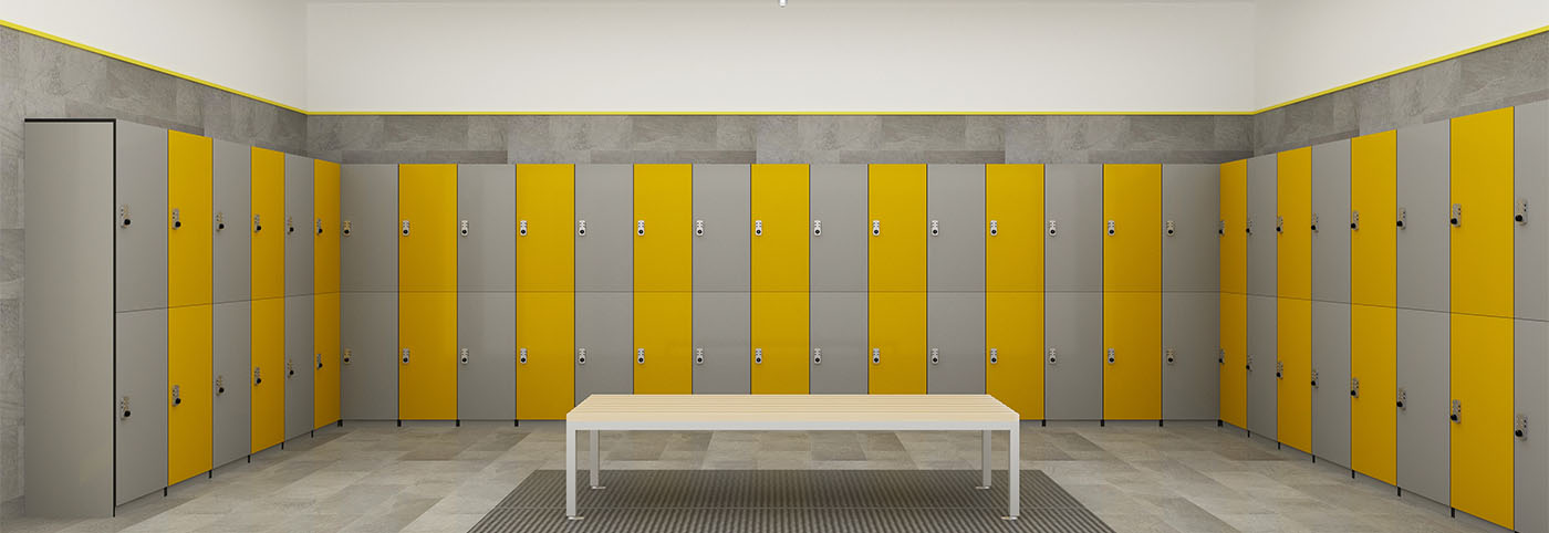 phenolic storage locker for changing room