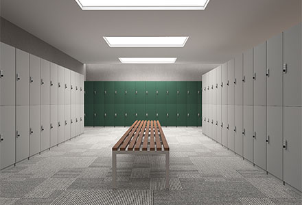 SFS phenolic changing room lockers for gym