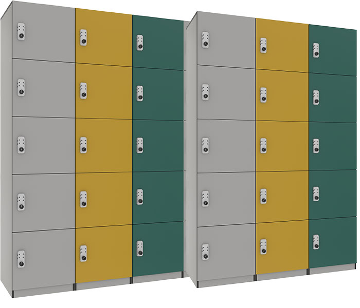 Phenolic storage lockers