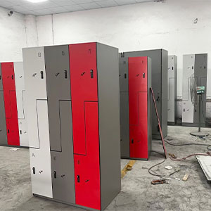 Z shape compact laminate wardrobe lockers