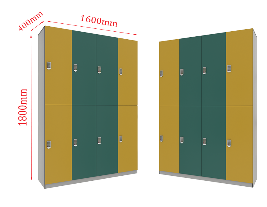 The size of phenolic locker is W1600*D400*H1800mm.