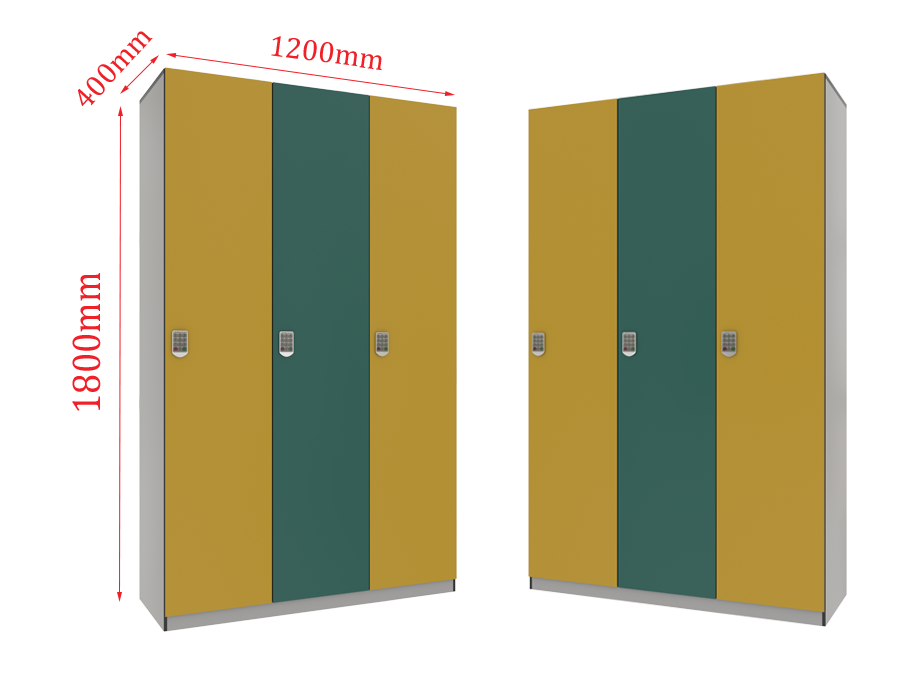 The size of phenolic locker is 400*1200*1800mm