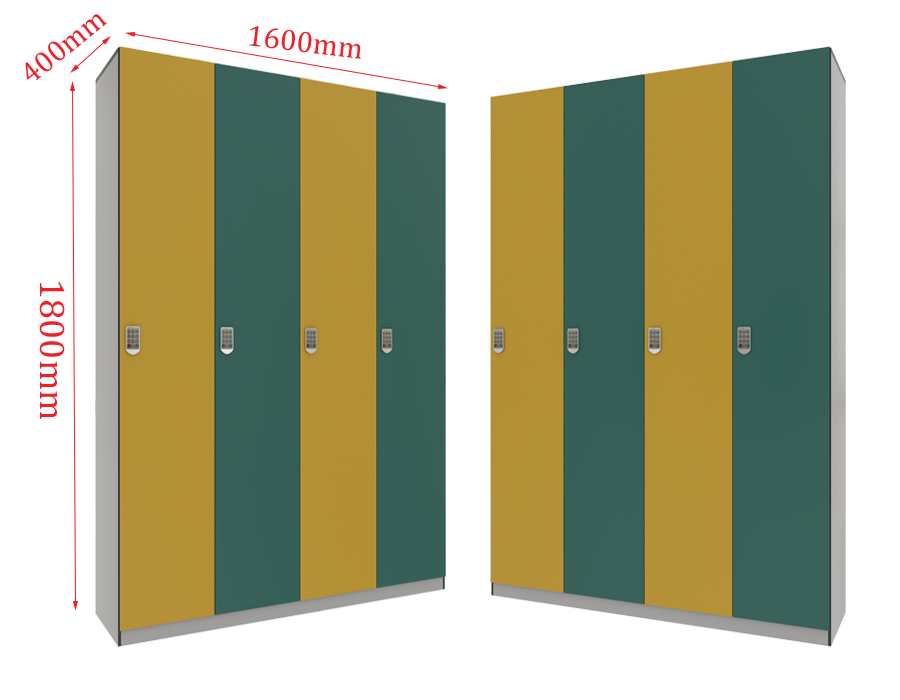 The size of phenolic locker is W1600*D400*H1800mm.