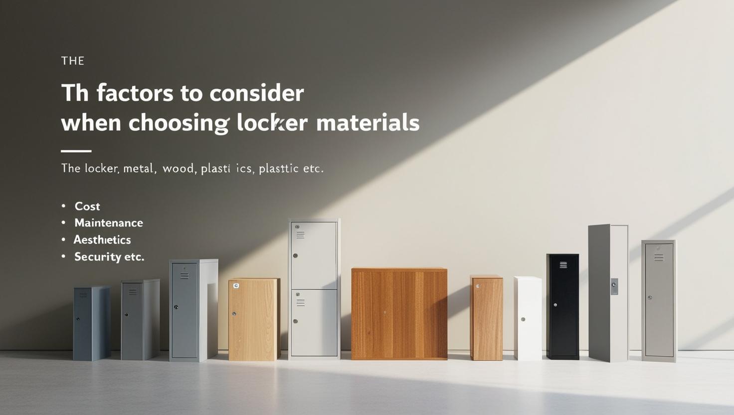What factors should be considered when choosing locker materials?
