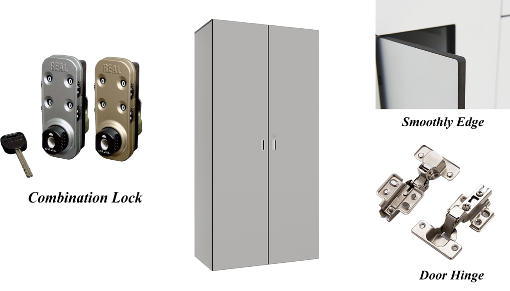 details of graffiti-resistant lockers