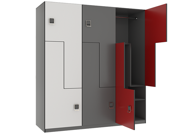 scratch-resistant lockers