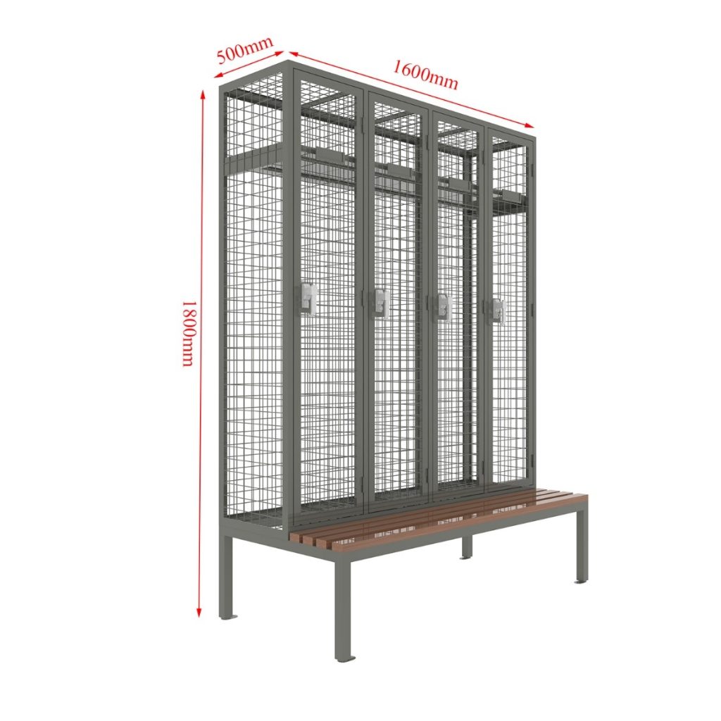 Climate controlled ventilated mesh lockers
