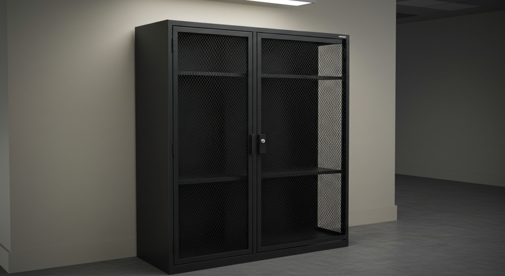 commercial locker mesh cabinet