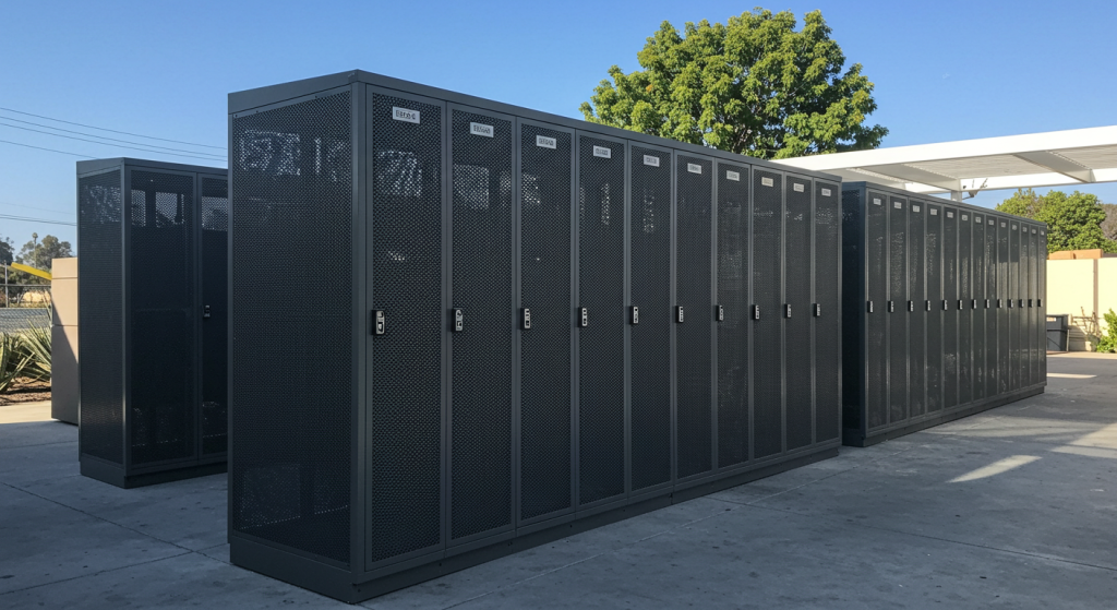 custom mesh lockers California
