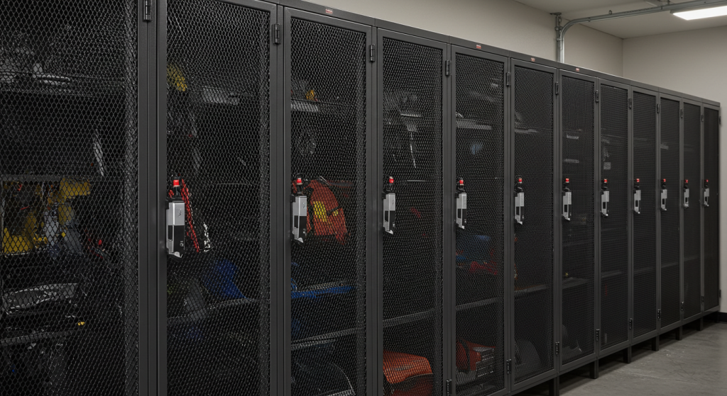 emergency services lockers mesh