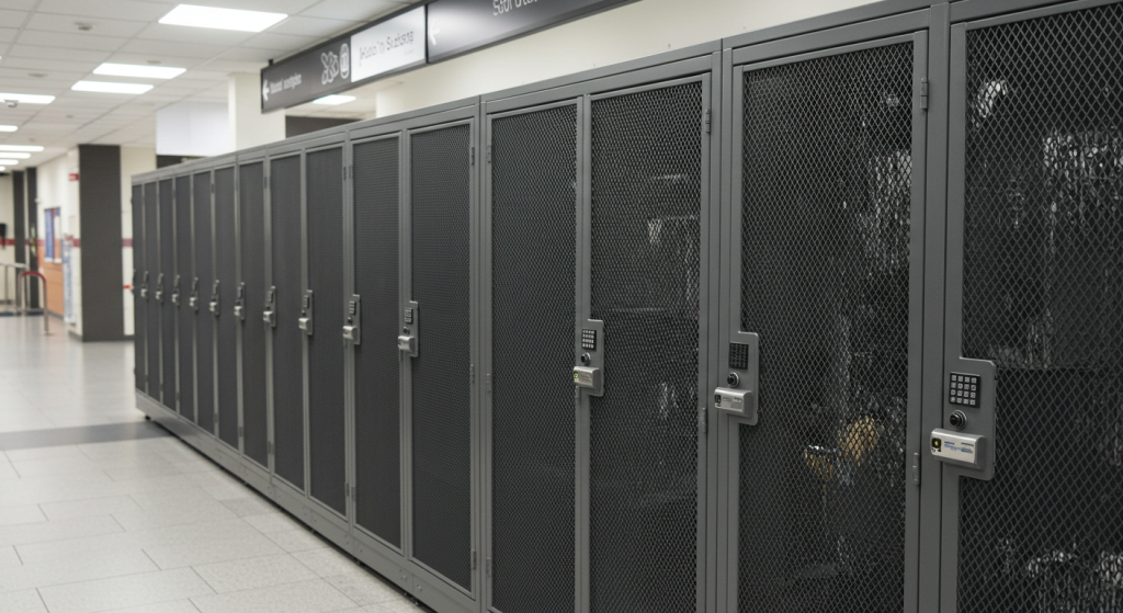 public safety mesh lockers