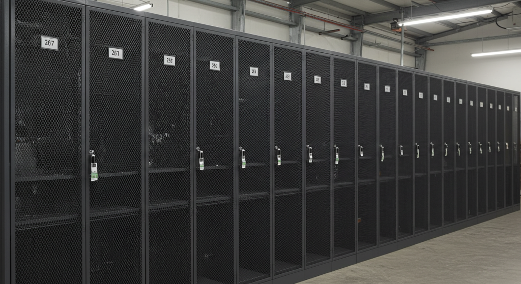 workplace lockers mesh type