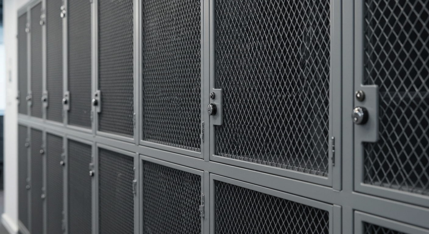 workplace lockers mesh type