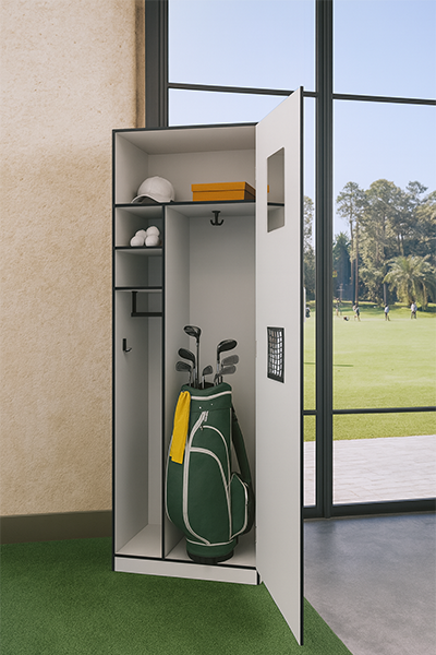 golf bag organizer locker