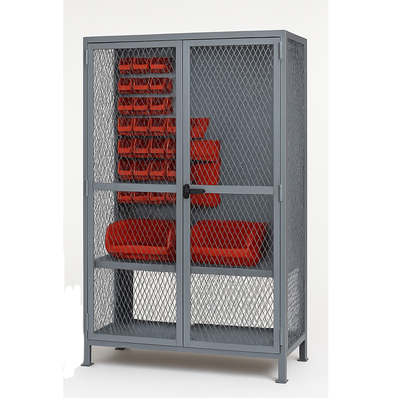 Features of visible mesh storage locker