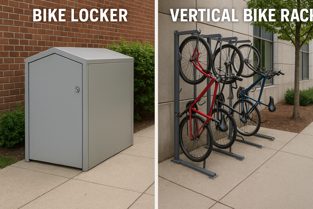 Bike Locker vs Vertical Bike Rack
