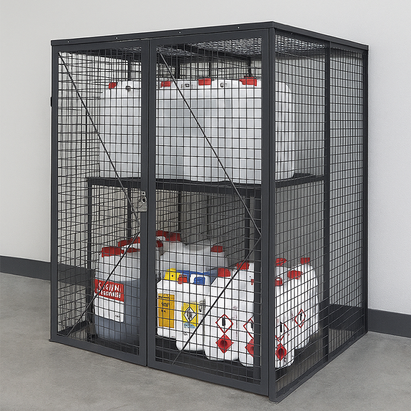 application of chemical storage cage