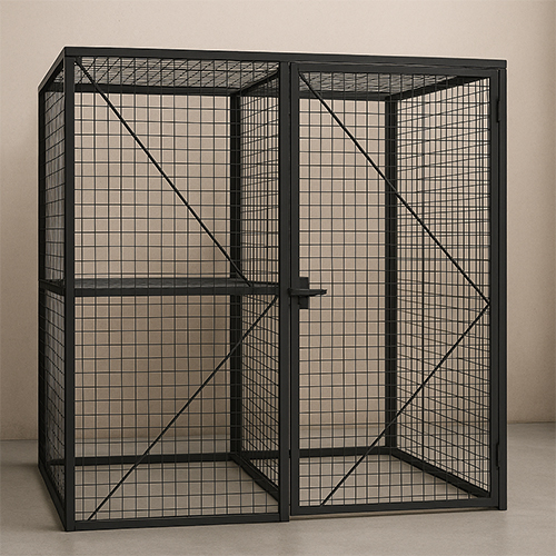This cage has good ventilation and is suitable for storing chemical products.