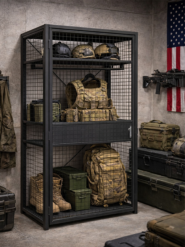 military gear mesh lockers