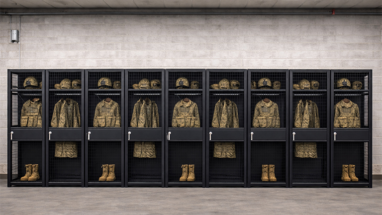 military gear mesh lockers