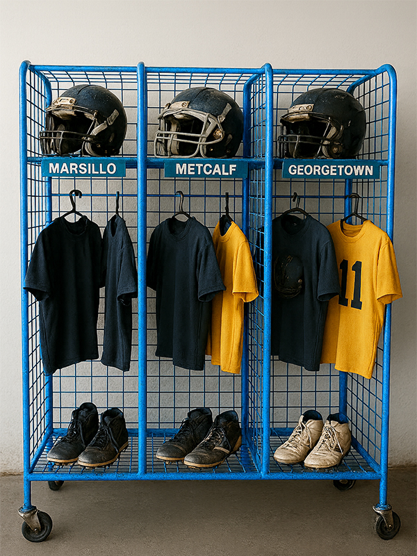 sports team mesh lockers