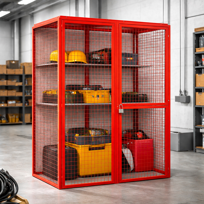 This mesh locker can be used for warehouse, factory