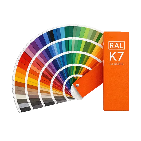 RAL K7 color samples for choice